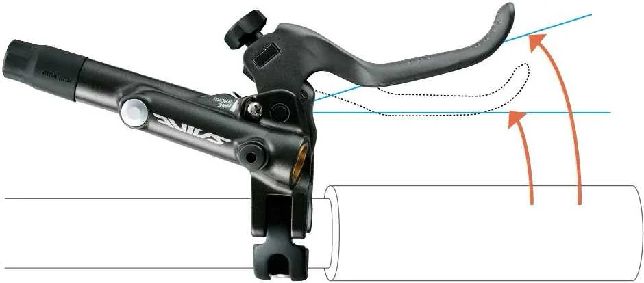 Diskinių stabdžių rankenėlė Shimano Alivio BL-MT401 2-Finger kairės pusės