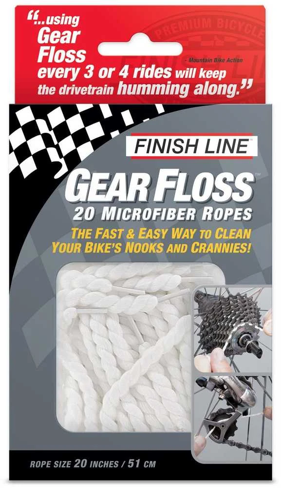 Drivetrain cleaner Finish Line Gear Floss microfiber (20 vnt.)