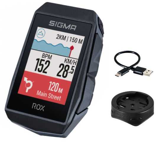 Sigma Sport ROX 11.1 Evo GPS dviračio kompiuteris, Juodas