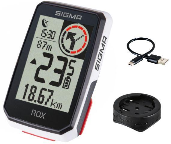 Sigma ROX 2.0 GPS dviračio kompiuteris, Baltas