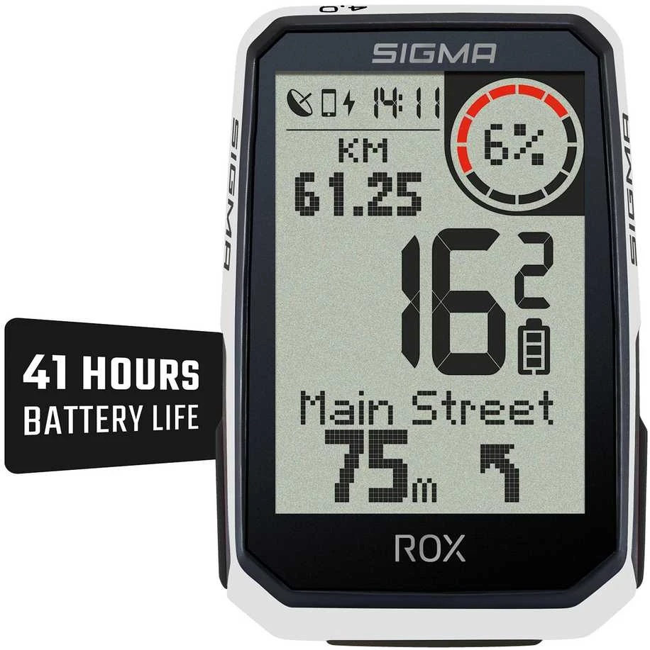 Dviračio kompiuteris SIGMA ROX 4.0 Endurance GPS Baltas