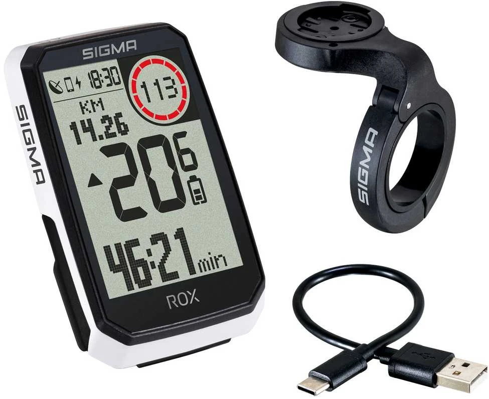 Dviračio kompiuteris SIGMA ROX 4.0 Endurance GPS Baltas