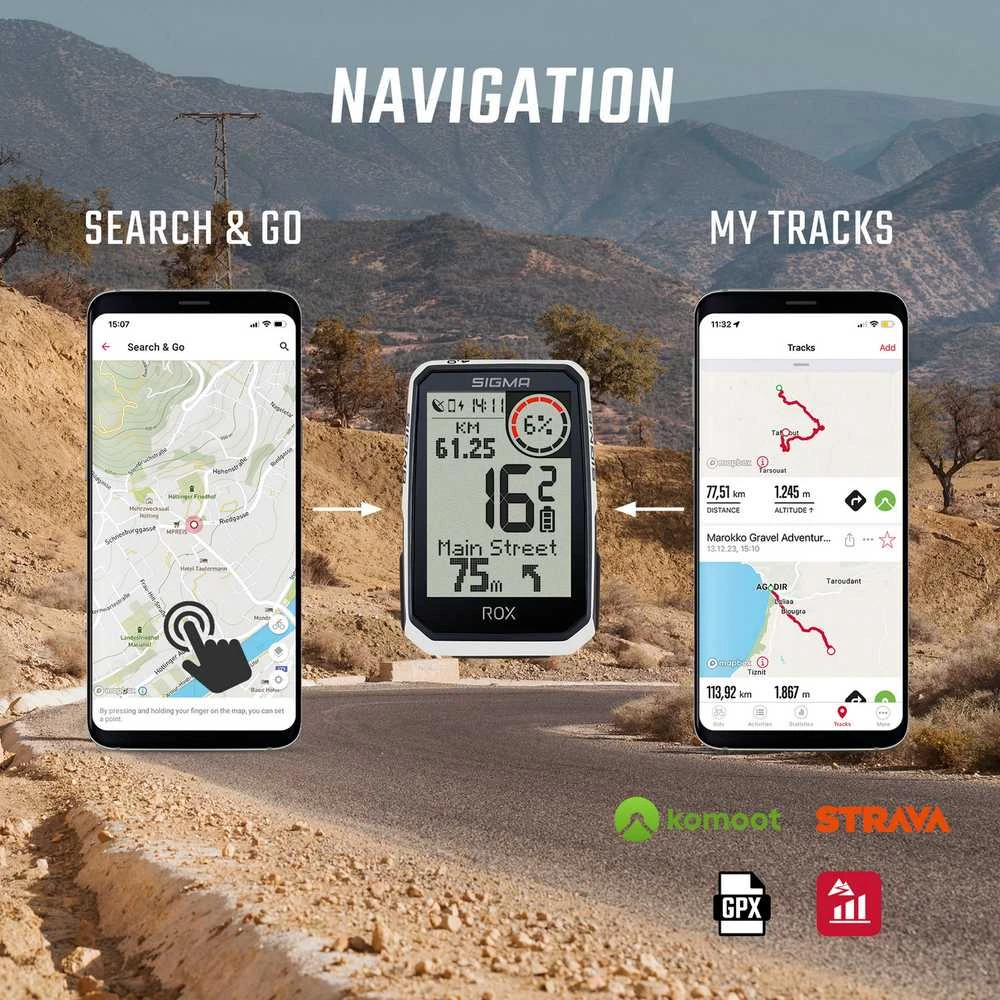 Dviračio kompiuteris SIGMA ROX 4.0 Endurance GPS Baltas