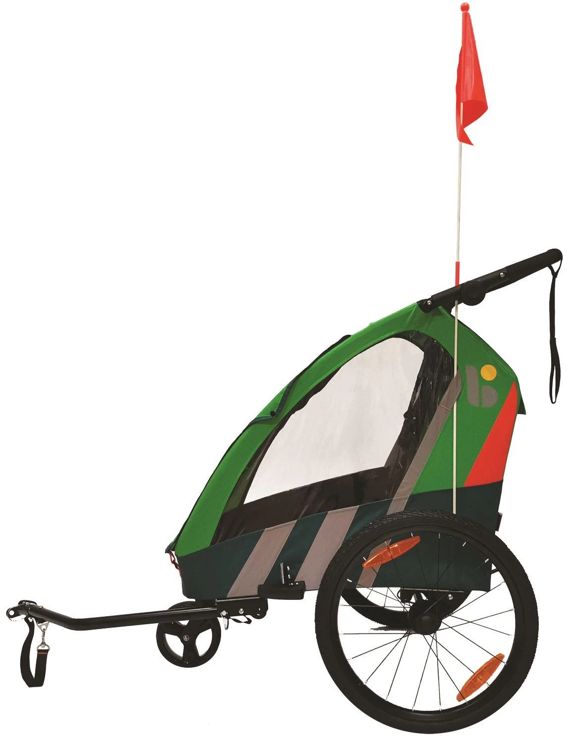 Dviračio priekaba Bellelli Trailblazer for kids žalias