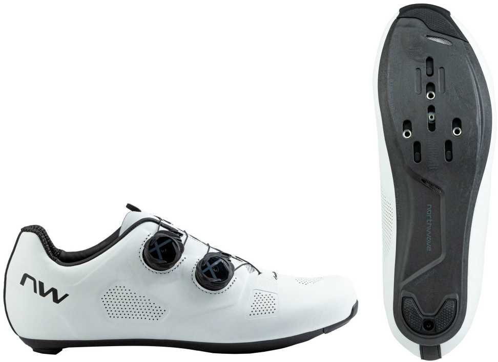 Dviratininko batai Northwave Revolution Road baltas-juodas-44