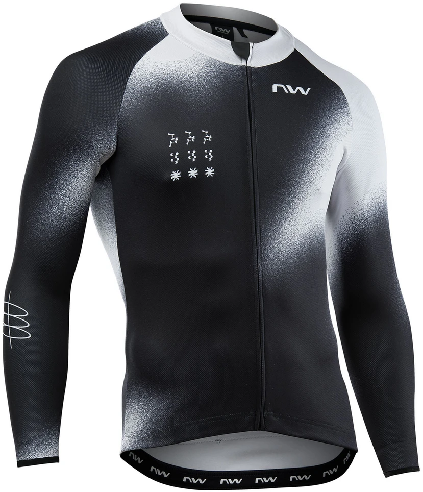 Dviratininko marškinėliai Northwave Blade L/S juodas-light pilkas-M