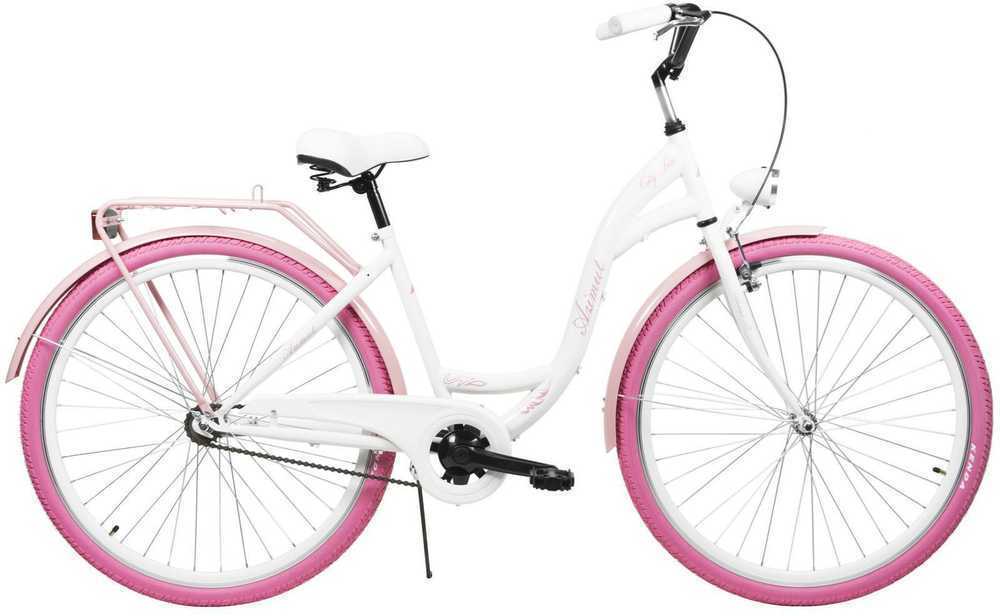 Dviratis AZIMUT City Lux 28" 2025 baltas-pink