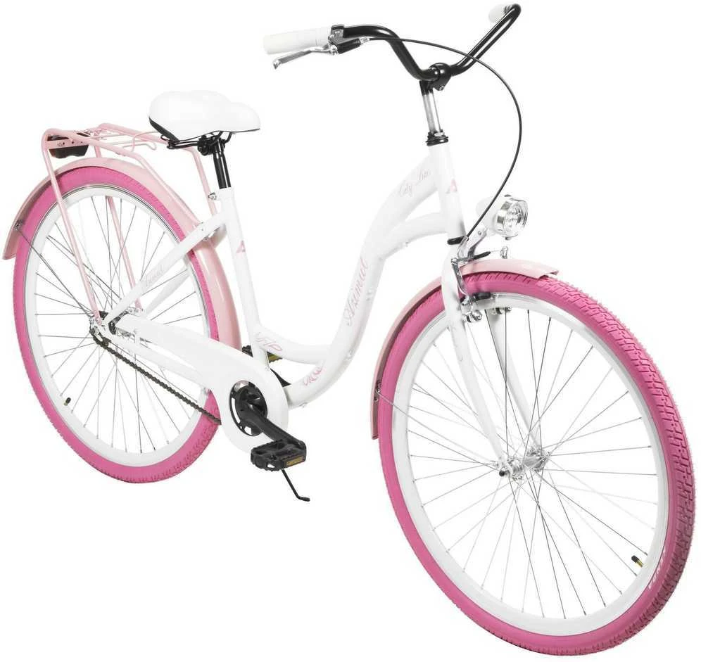 Dviratis AZIMUT City Lux 28" 2025 baltas-pink