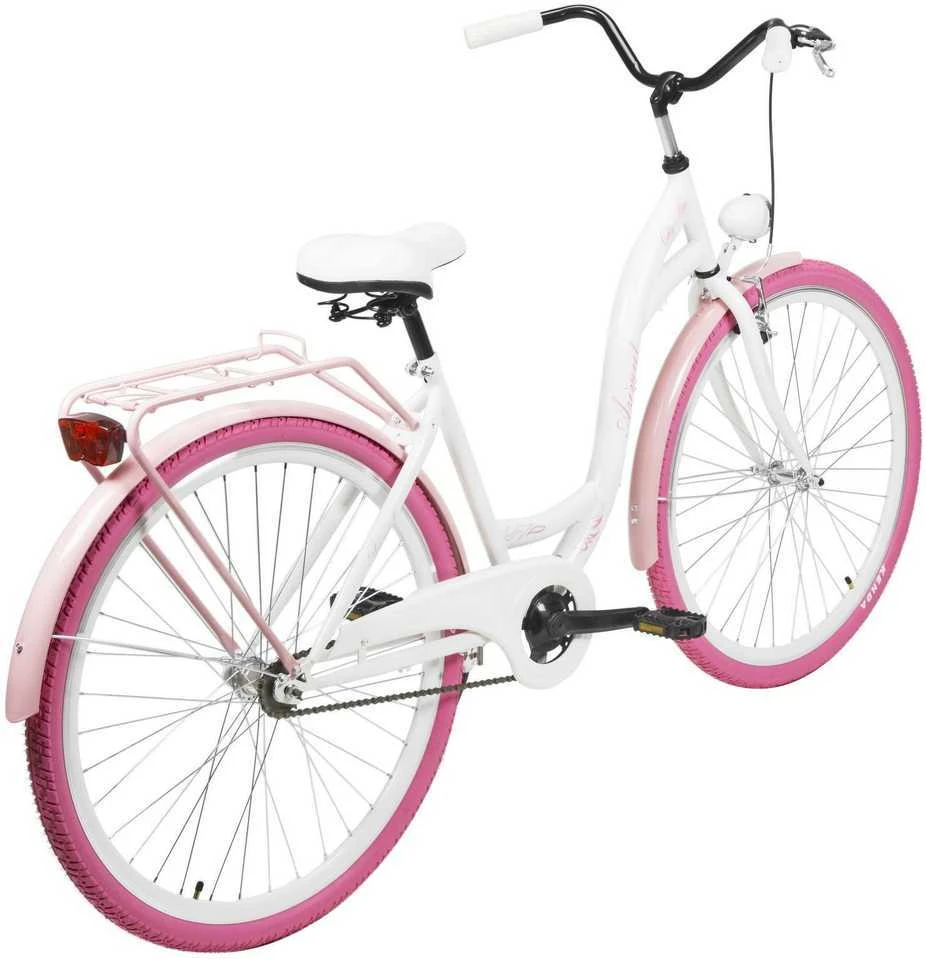 Dviratis AZIMUT City Lux 28" 2025 baltas-pink