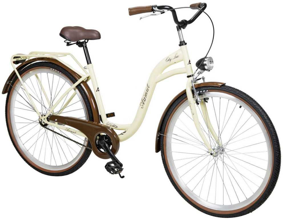 Dviratis AZIMUT City Lux 28" 2025 cream-ruda