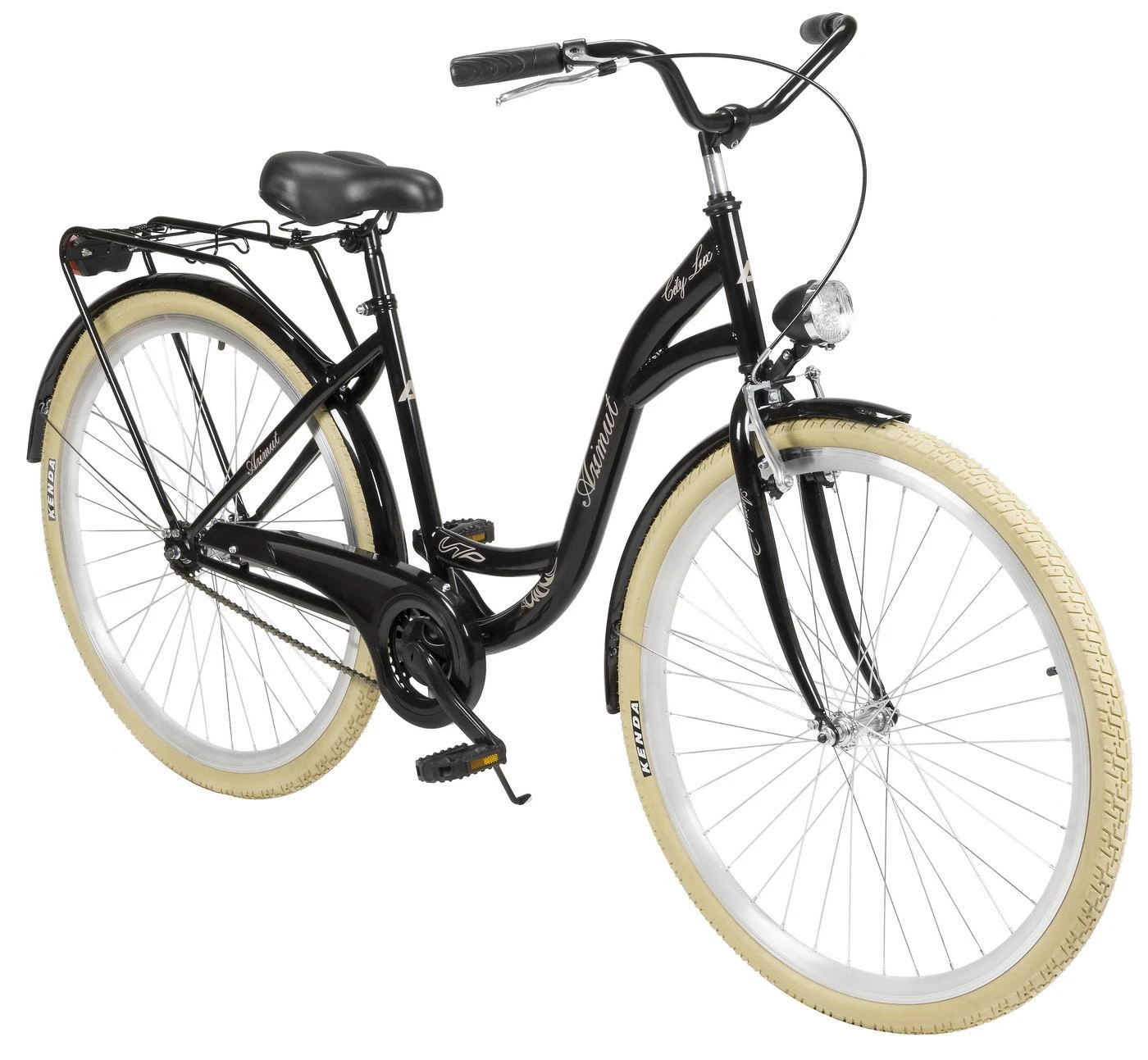 Dviratis AZIMUT City Lux 28" 2025 juodas-cream