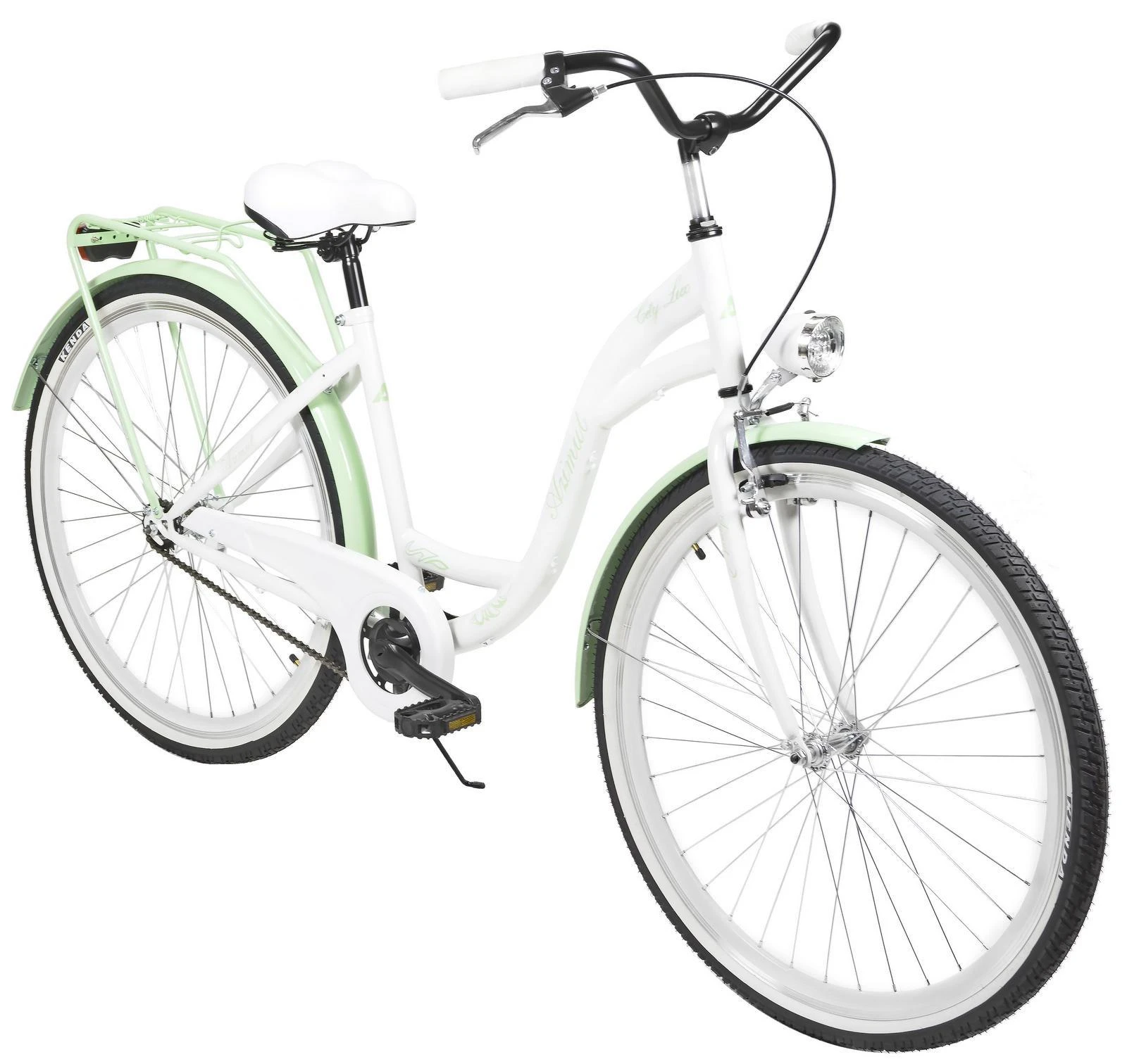 Dviratis AZIMUT City Lux 28" 2025 baltas-mint