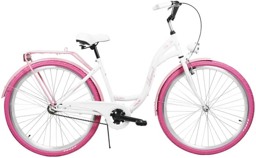 Dviratis AZIMUT City Lux 28" 2025 baltas-pink