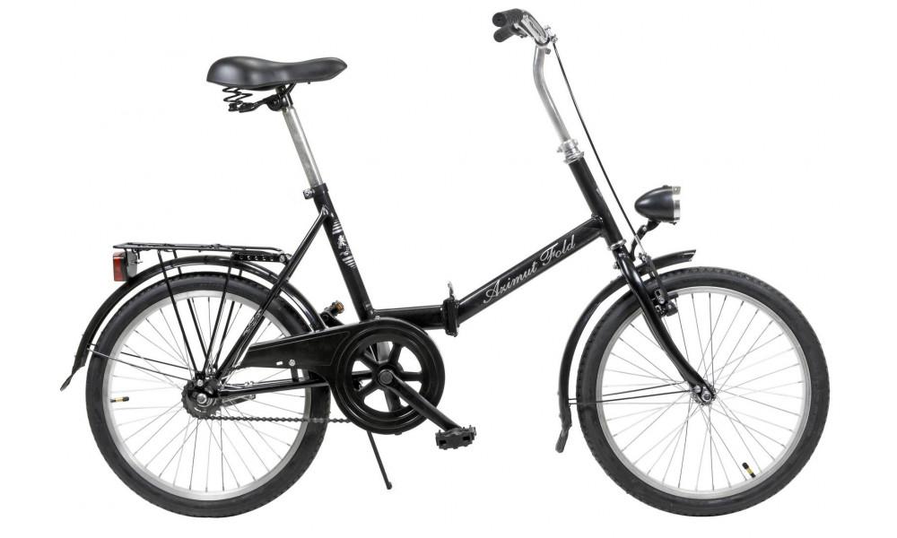 Dviratis AZIMUT Fold 20" 2025 juodas shiny