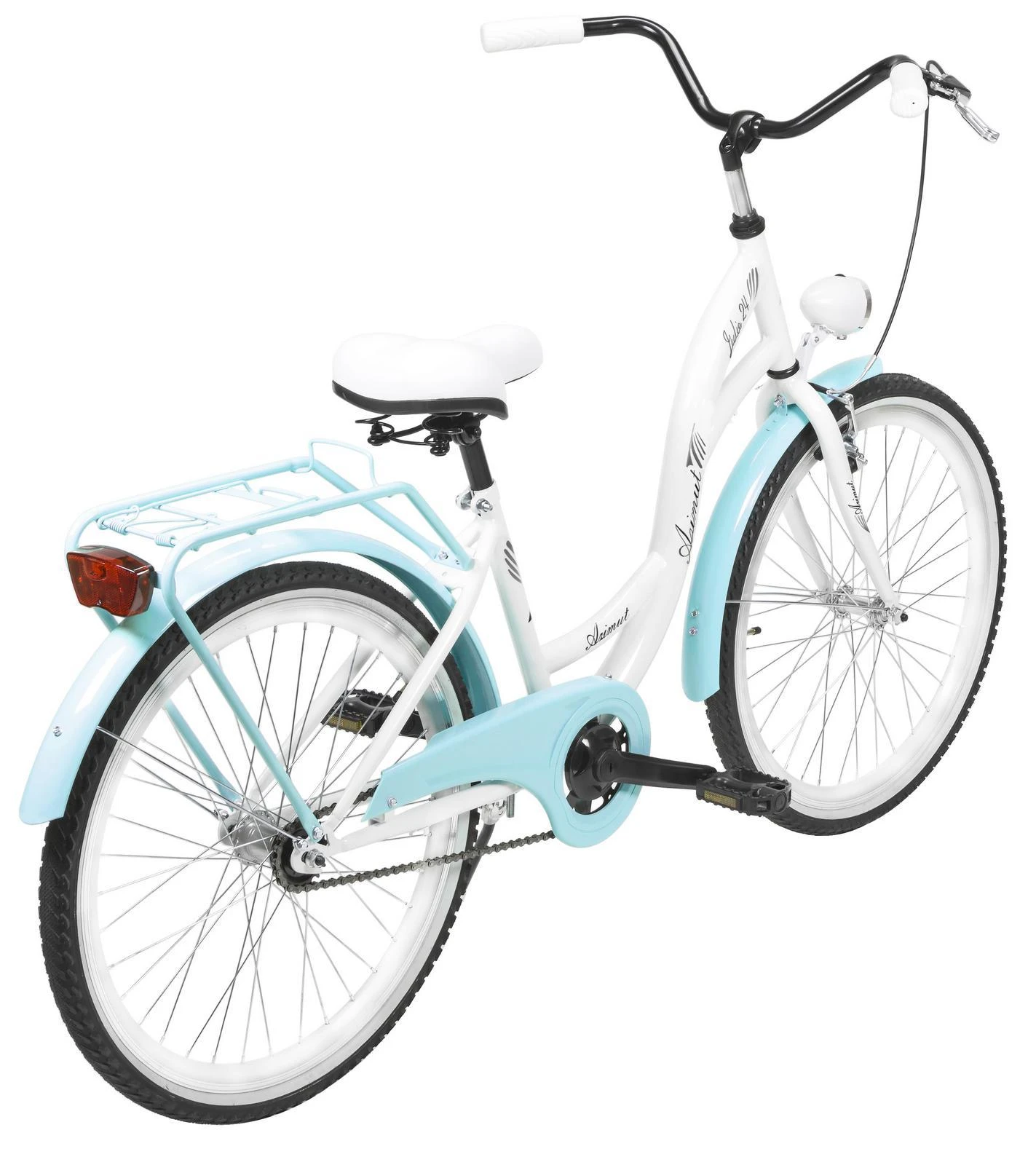 Dviratis AZIMUT Julie 24" 2025 baltas-turquoise