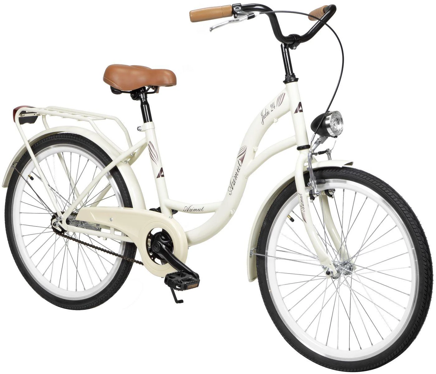 Dviratis AZIMUT Julie 24" 2025 light cream