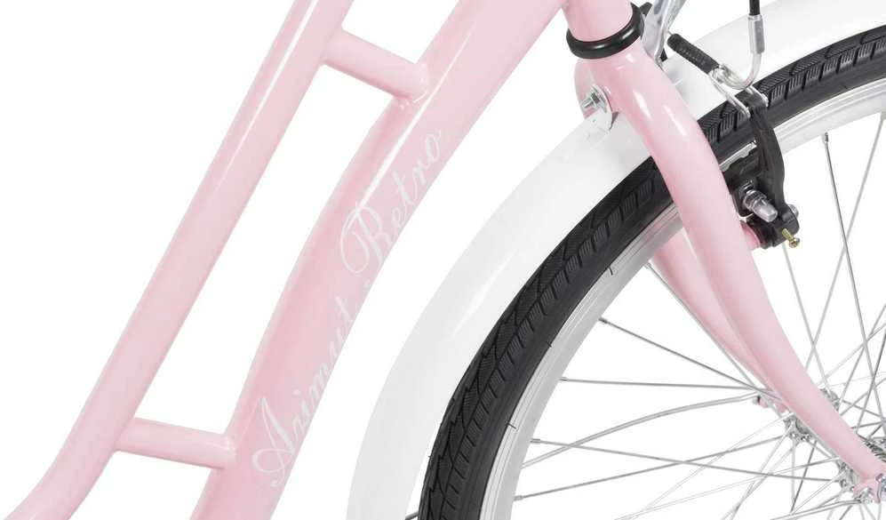 Dviratis AZIMUT Retro 26" 2025 light pink