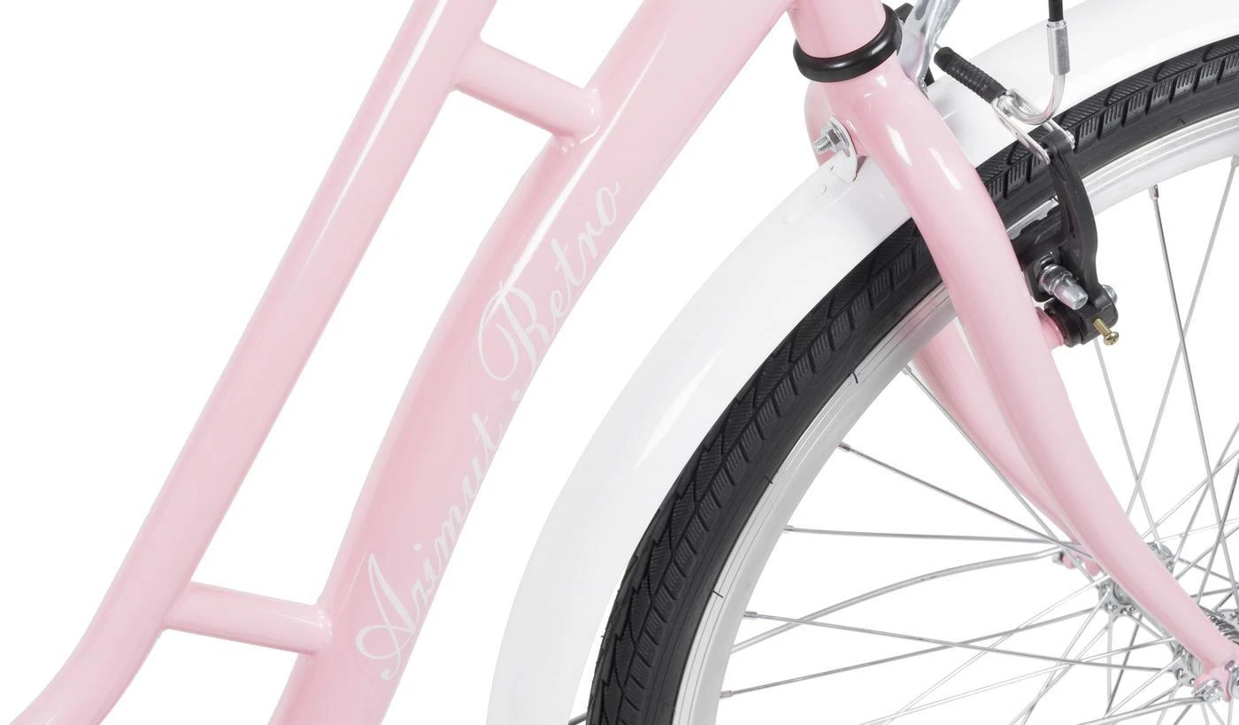 Dviratis AZIMUT Retro 26" 2025 light pink