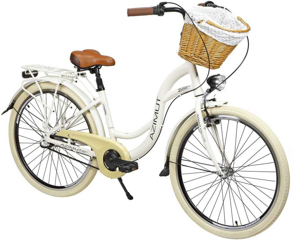 Dviratis AZIMUT Sarema ALU 26" 3-speed 2025 light cream shiny