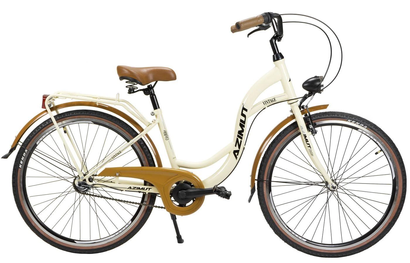 Dviratis AZIMUT Vintage 26" 3-speed 2025 cream-ruda shiny