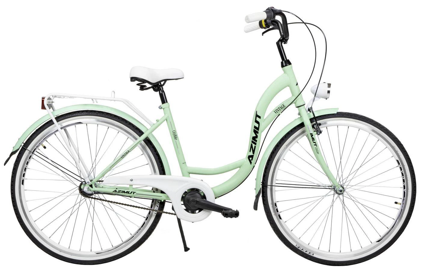 Dviratis AZIMUT Vintage 28" 3-speed 2025 mint-baltas matt