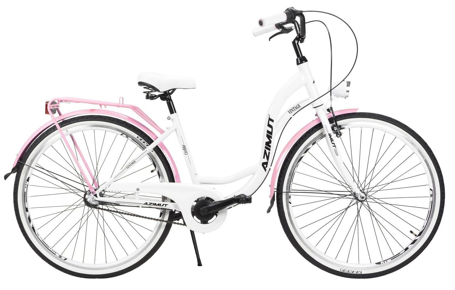 Dviratis AZIMUT Vintage 28" 3-speed 2025 baltas-pink shiny