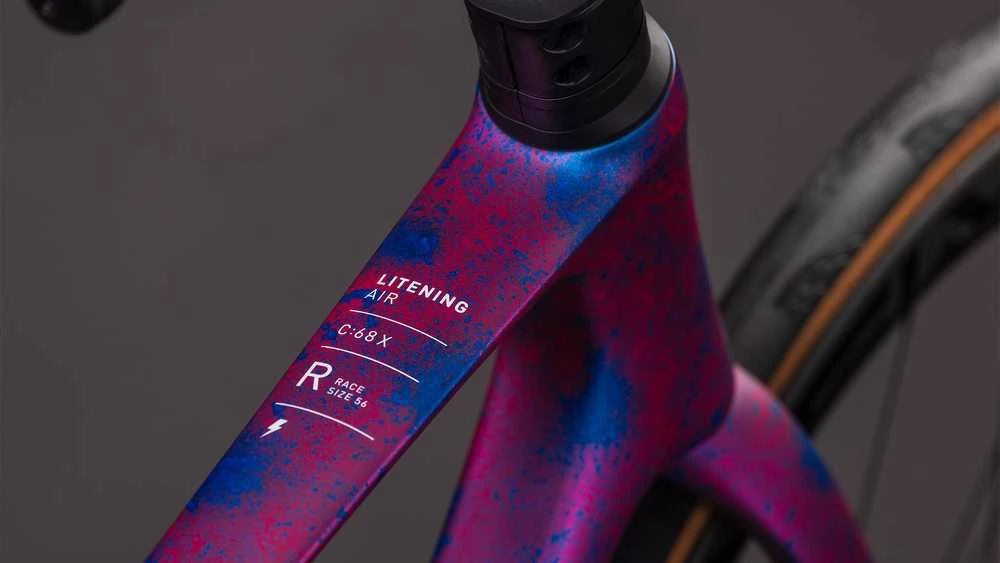 Dviratis Cube Litening AIR C:68X Race dazzlepink'n'mėlynas 2026-54 cm (Dydis: 54 cm)