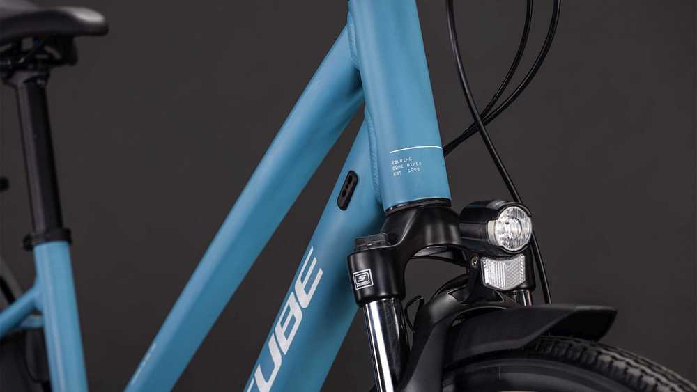 Dviratis Cube Touring ONE Trapeze bluebird'n'pilkas 2026-50 cm (Dydis: 50 cm)