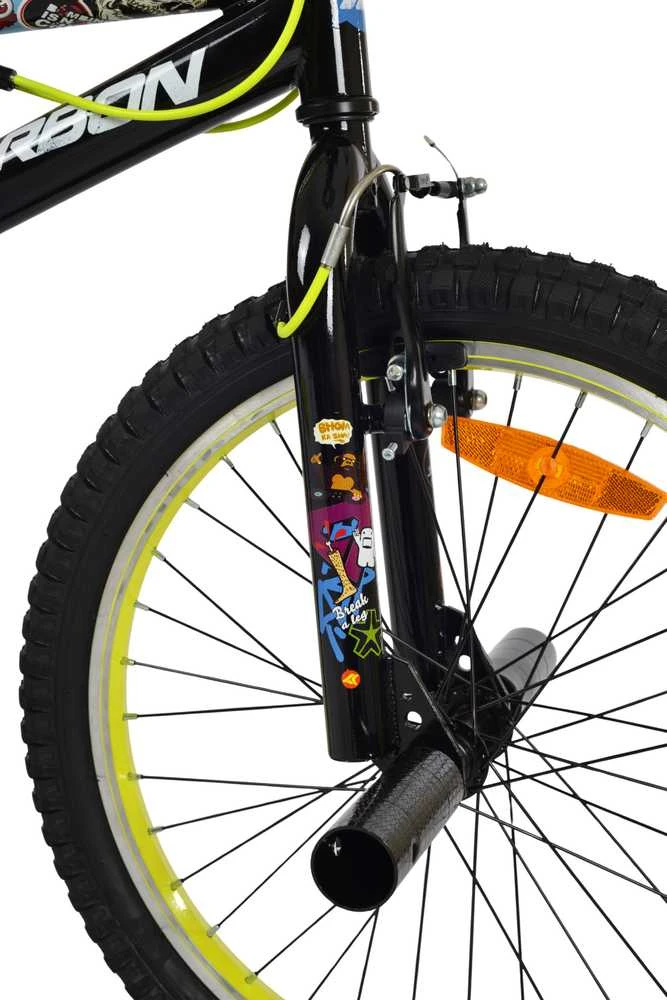 Dviratis Karbon BMX 20 juodas-lime