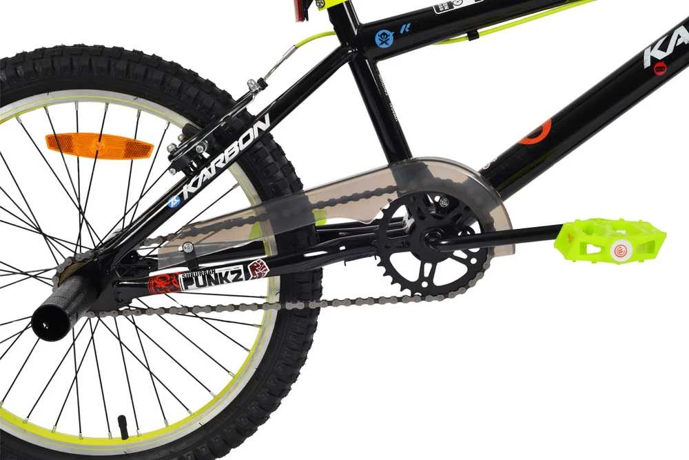 Dviratis Karbon BMX 20 juodas-lime