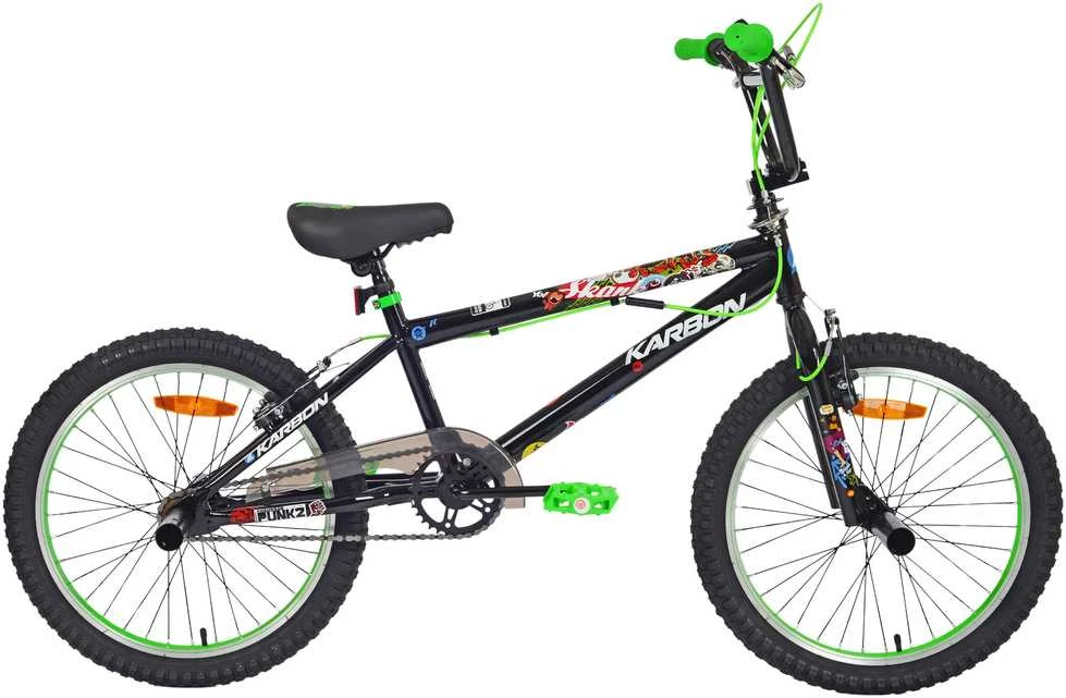 Dviratis Karbon BMX 20 juodas-žalias