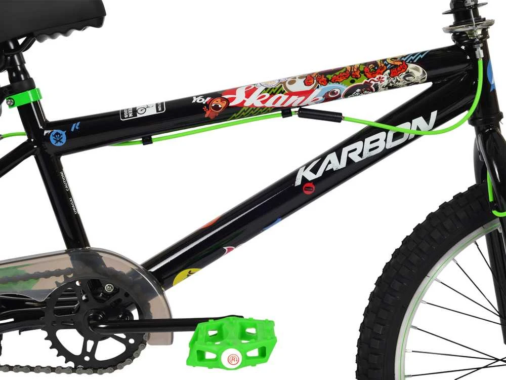Dviratis Karbon BMX 20 juodas-žalias