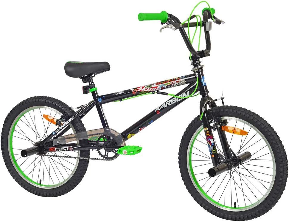 Dviratis Karbon BMX 20 juodas-žalias