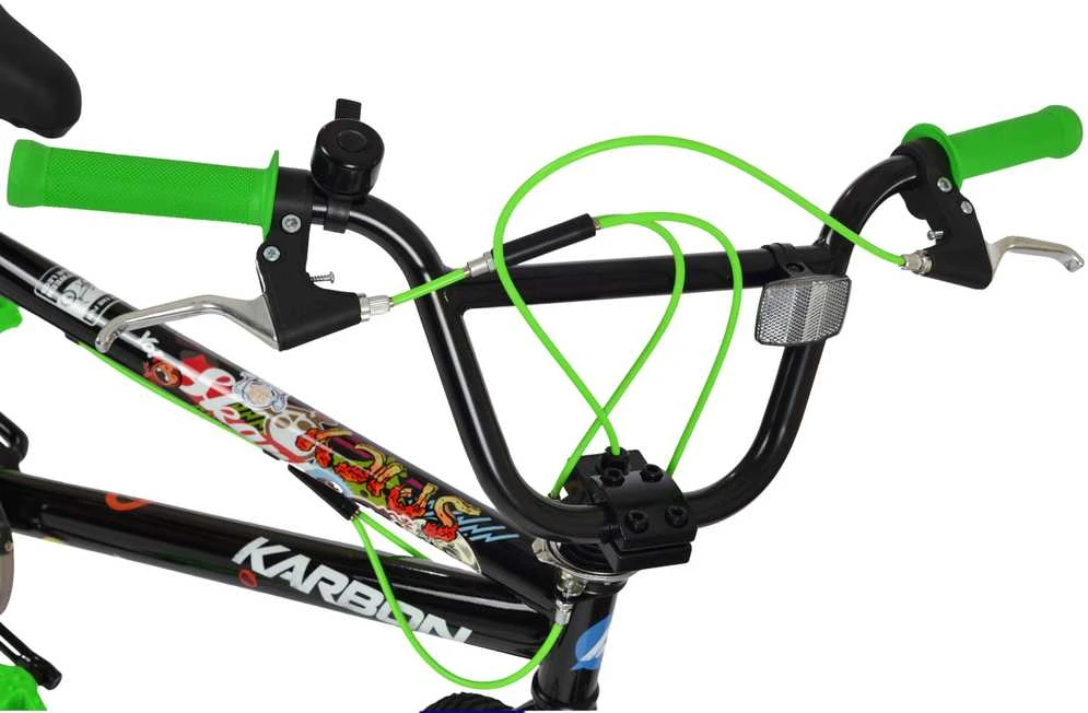 Dviratis Karbon BMX 20 juodas-žalias