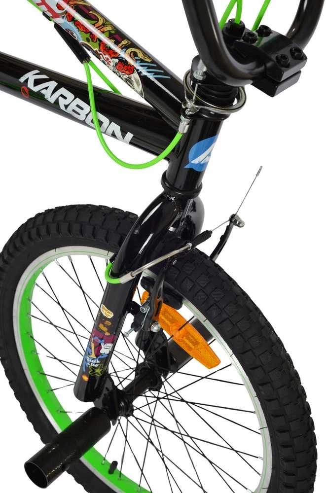Dviratis Karbon BMX 20 juodas-žalias