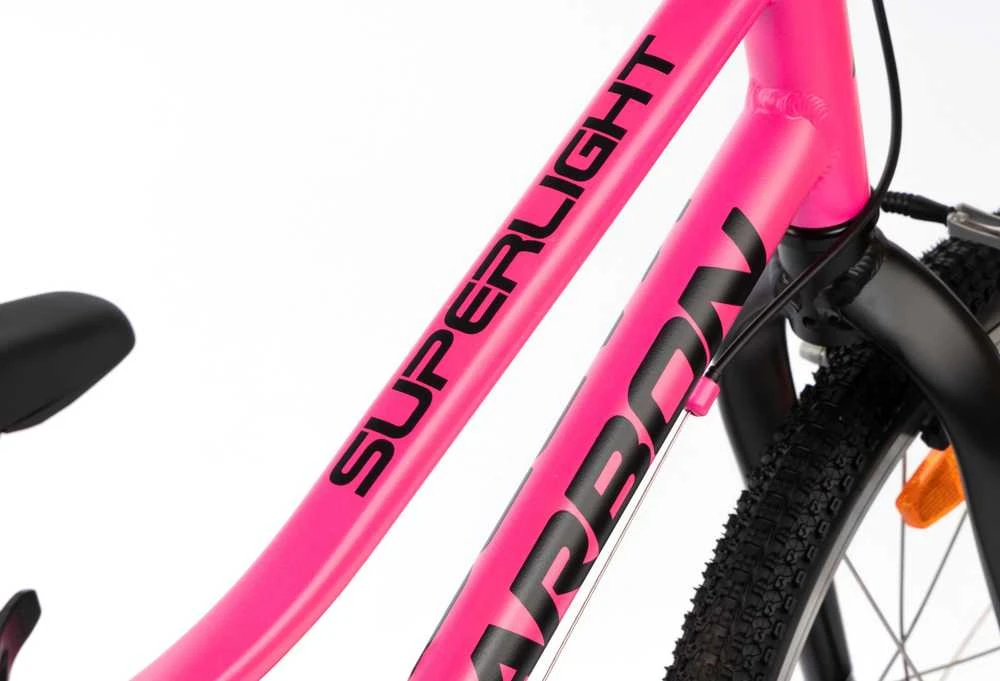 Dviratis Karbon Superlight Alu 20 pink