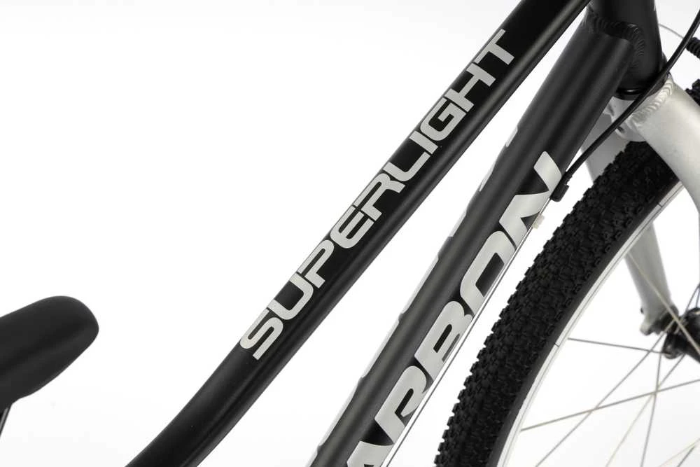 Dviratis Karbon Superlight Alu 24 juodas