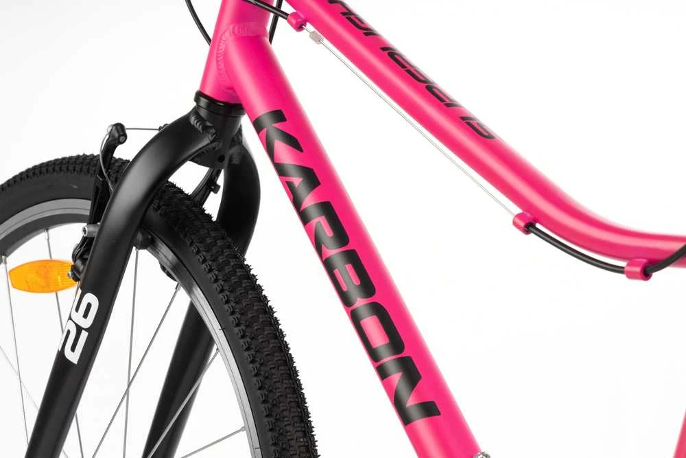 Dviratis Karbon Superlight Alu 26 pink
