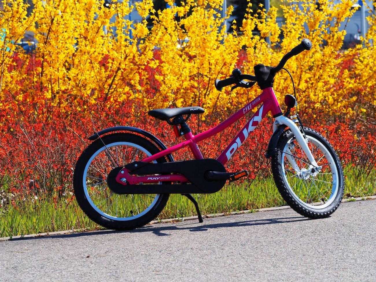 Dviratis PUKY CYKE 16-1 Alu berry-baltas