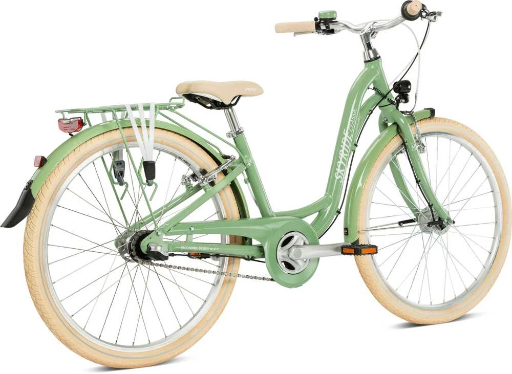 Dviratis PUKY Skyride 24-3 Classic Alu retro žalias