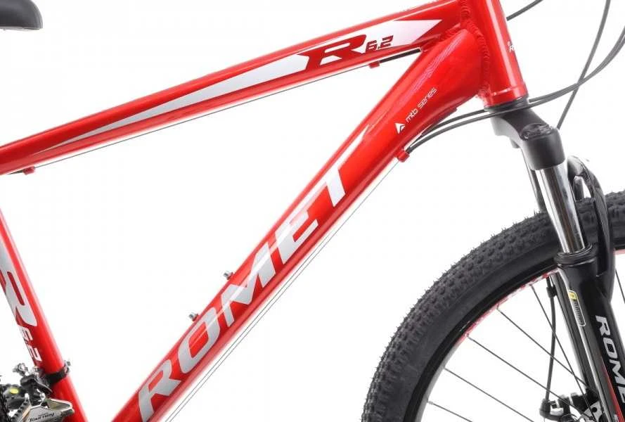 Dviratis Romet Rambler R6.2 26" 2022 red-baltas-17" / M (Dydis: 17" / M)