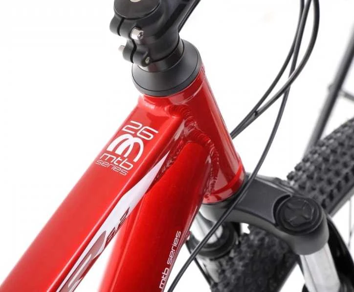 Dviratis Romet Rambler R6.2 26" 2022 red-baltas-17" / M (Dydis: 17" / M)