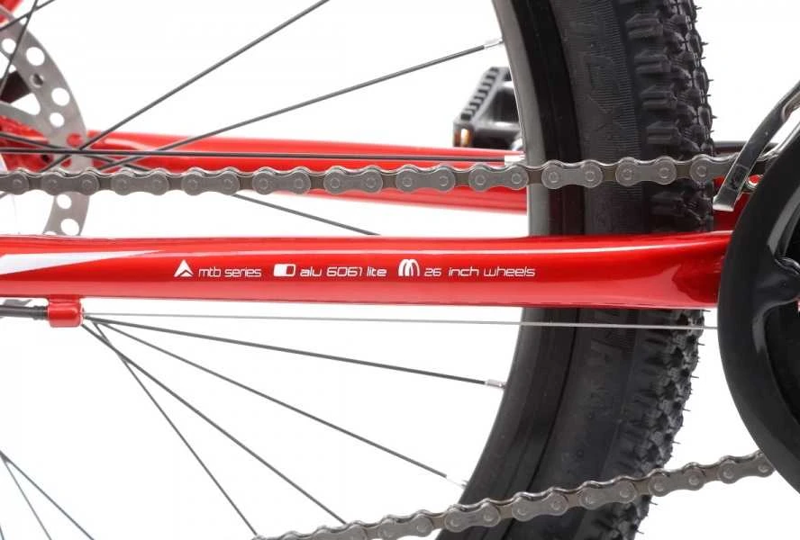 Dviratis Romet Rambler R6.2 26" 2022 red-baltas-17" / M (Dydis: 17" / M)