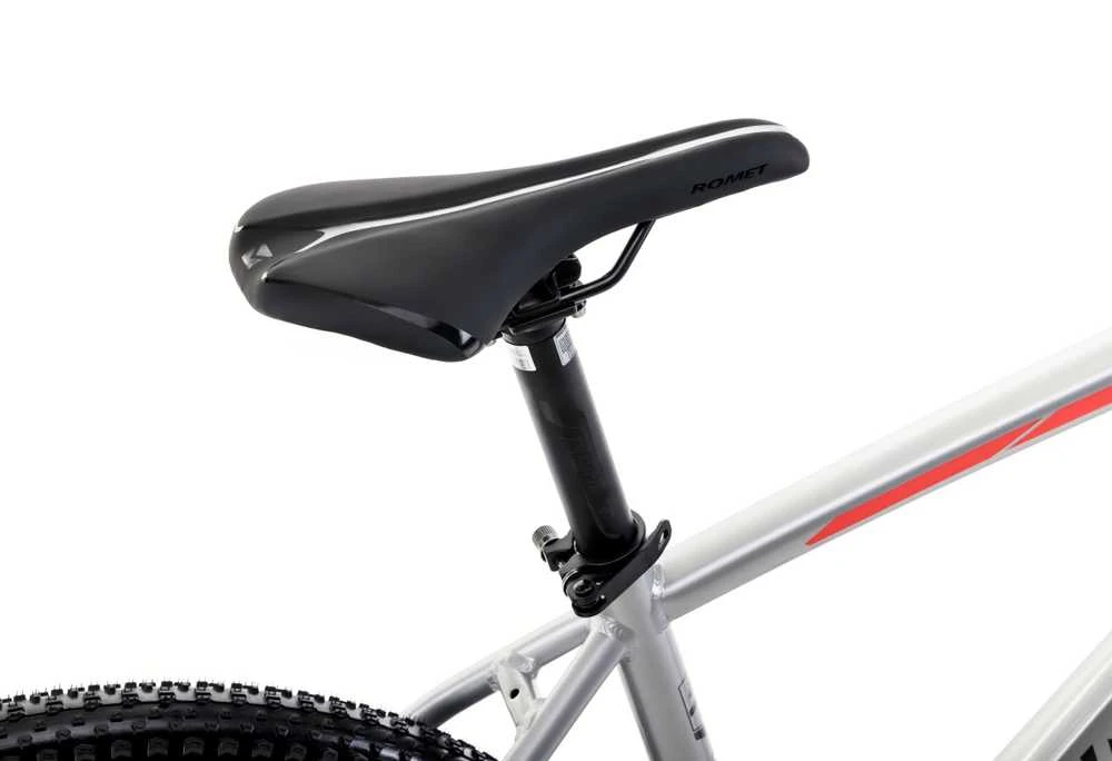 Dviratis Romet Rambler R7.4 2025 sidabrinis-red-graphite-20" / L (Dydis: 20" / L)