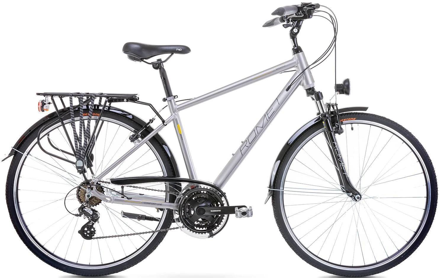 Dviratis Romet Wagant 28" 2023 sidabrinis-auksinis-21" / L (Dydis: 21" / L)