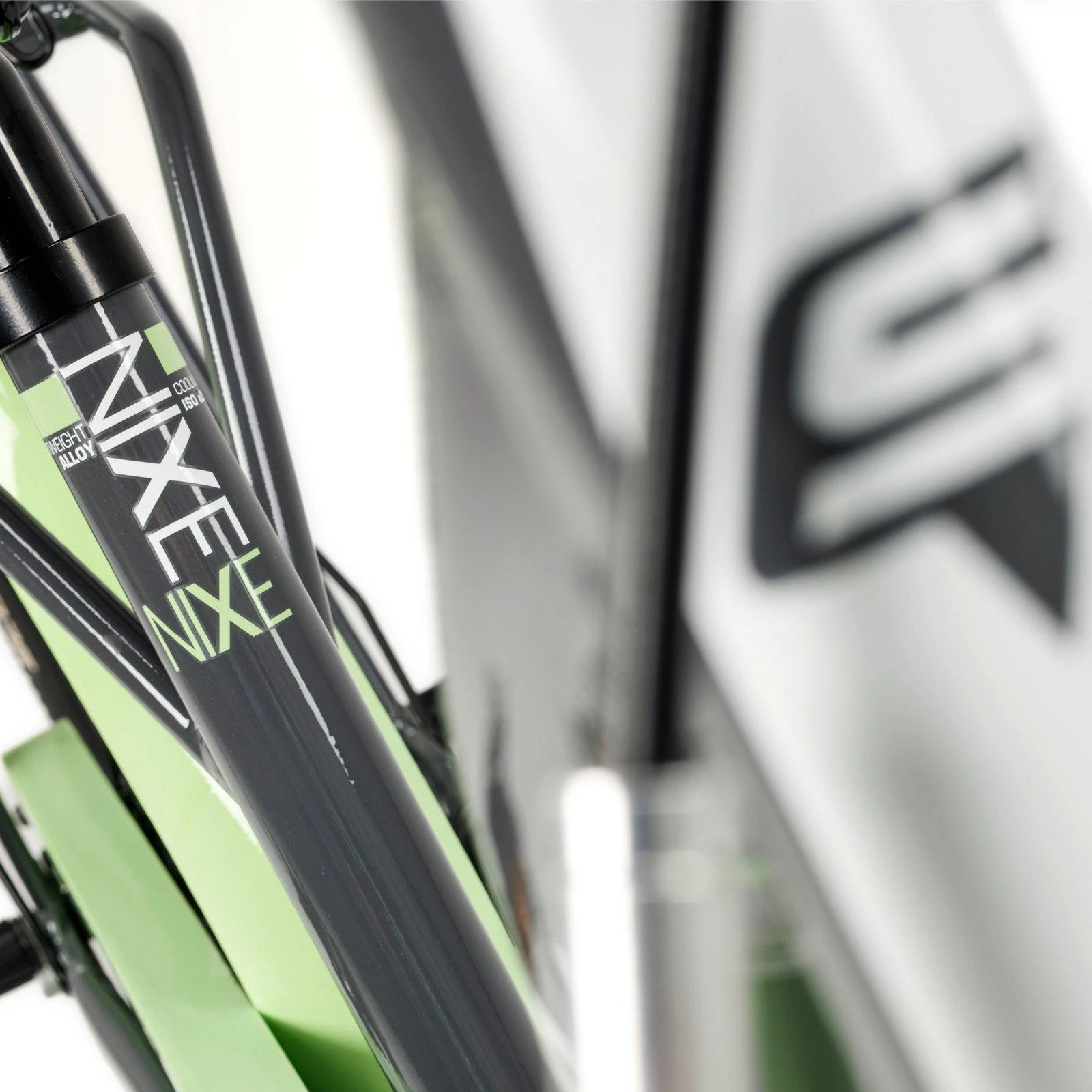 Dviratis S'COOL niXe 18" 1-speed coaster-brake Aliuminio dark pilkas-pastel žalias