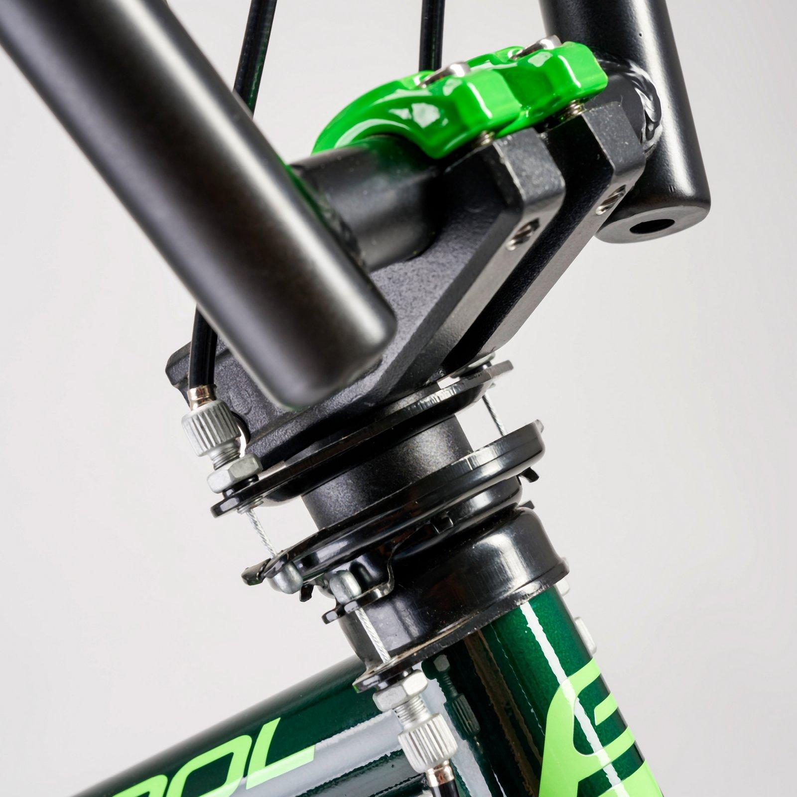 Dviratis S'COOL XtriX 20 1-speed BMX 20" HiTen dark žalias-neon žalias