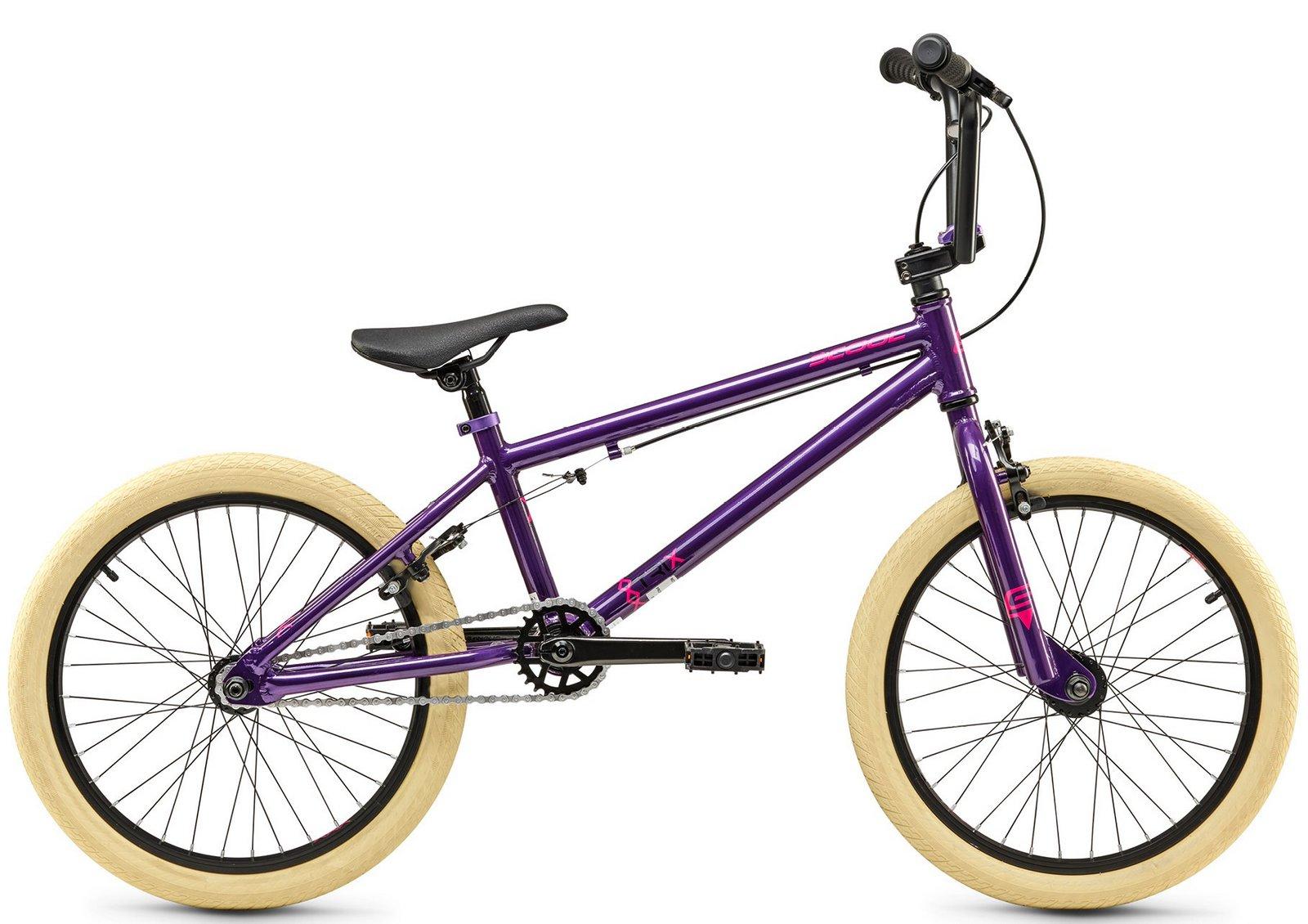 Dviratis S'COOL XtriX 40 1-speed BMX 20" Chromoly violetinė-fuchsia