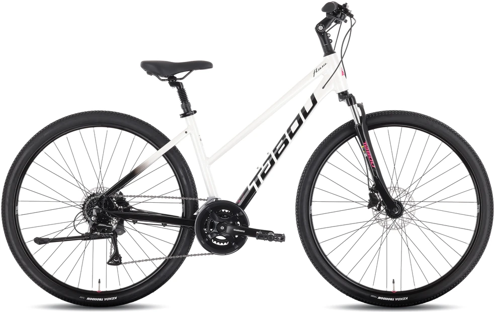 Dviratis Tabou Flow 2 W juodas-baltas-L / 21" (Dydis: L / 21")