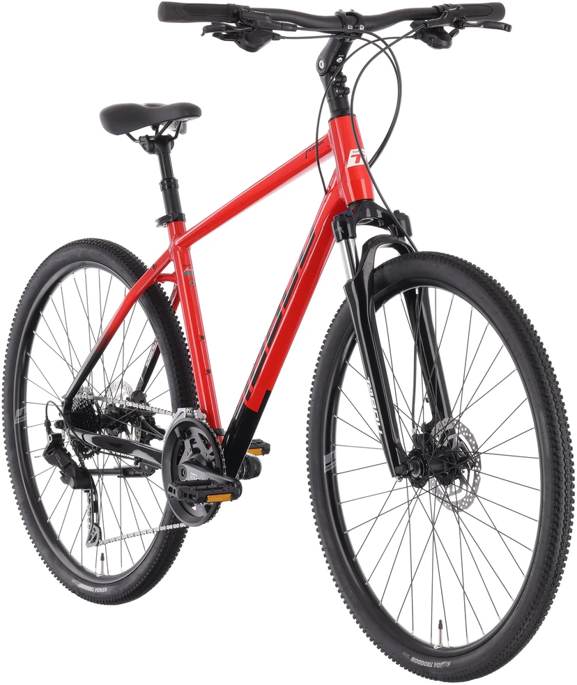 Dviratis Tabou Flow 3 juodas-red-S / 17" (Dydis: S / 17")